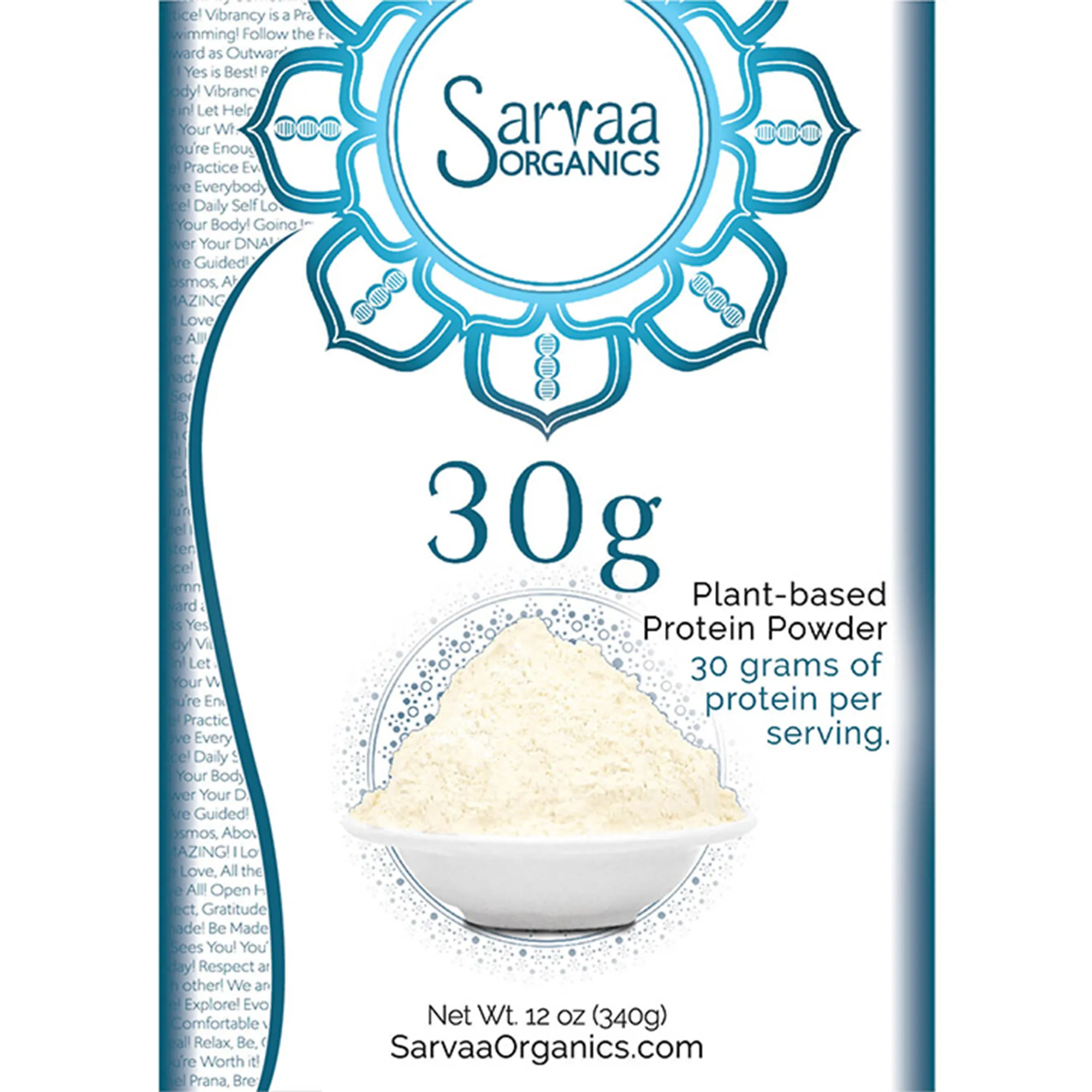 30G vegan protein powder by Sarvaa Organics