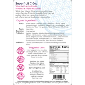 superfruitc-6oz-back-label Superfruit C whole food vitamin C powder information