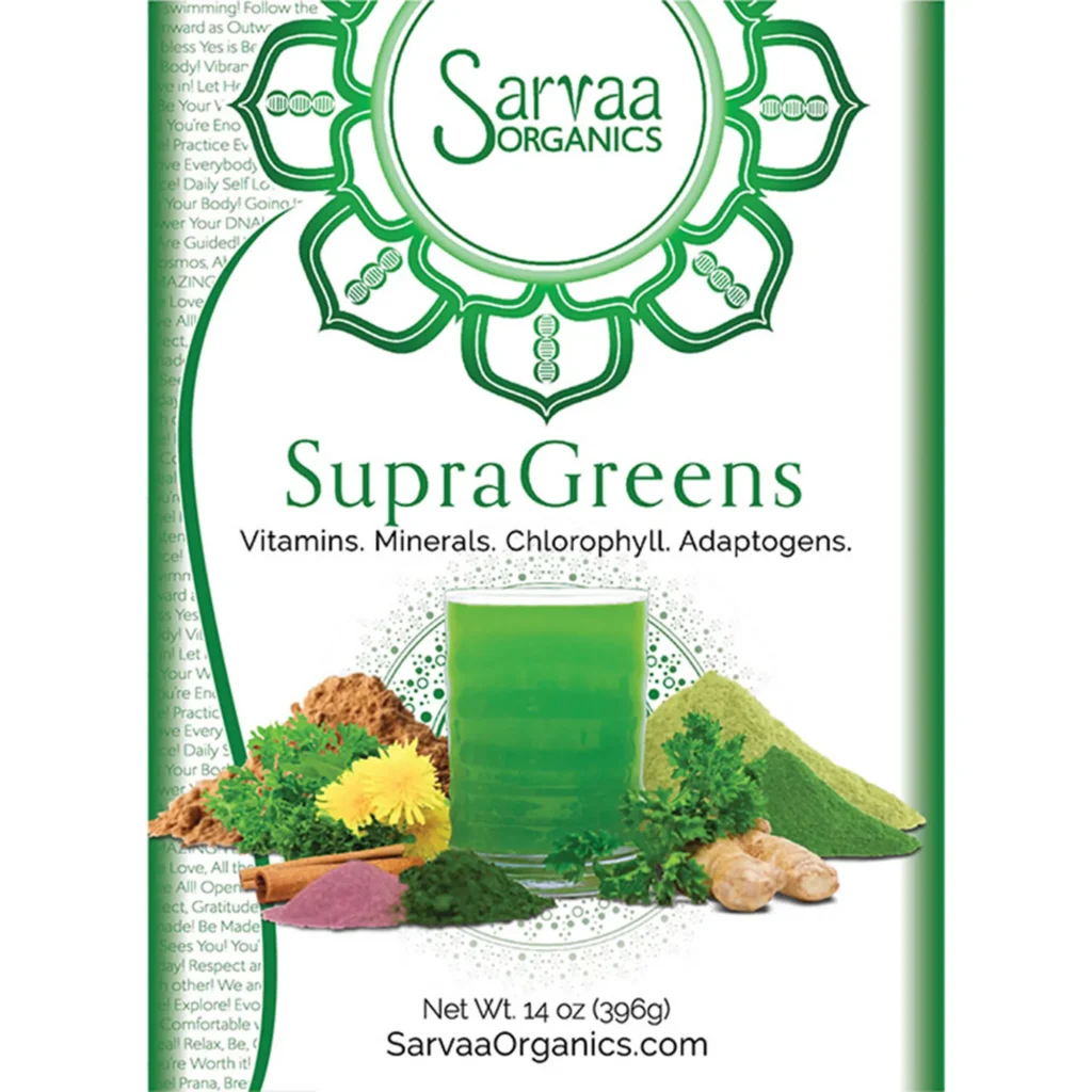 SupraGreens organic super greens powder with adaptogens