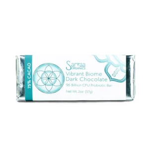Vibrant Biome probiotic dark chocolate bar